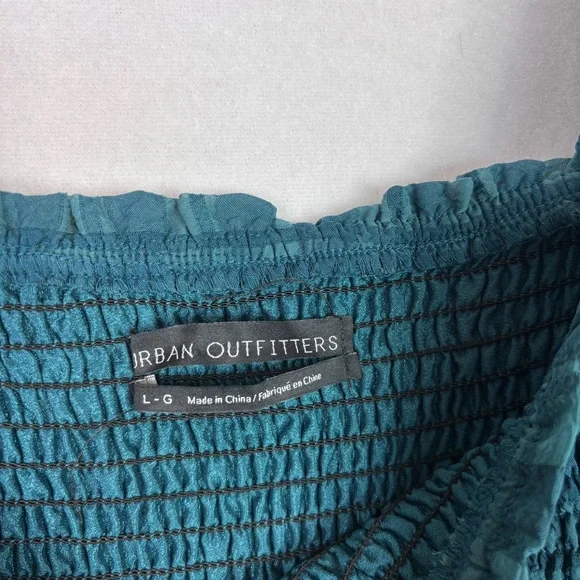 Urban Outfitters River‎ Smocked Long Sleeve Mini Dress Size Large - Picture 6 of 10